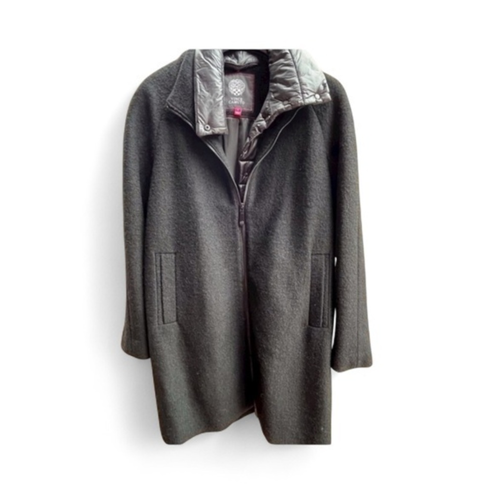 Vince Camuto coat size L Vince Camuto Wool 3/4 Duster w/ Removable Collar
